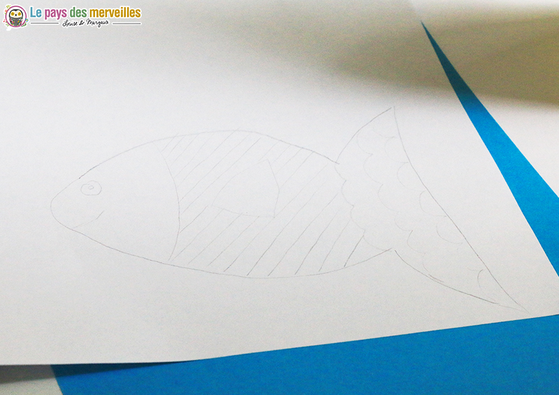 dessin poisson au crayon