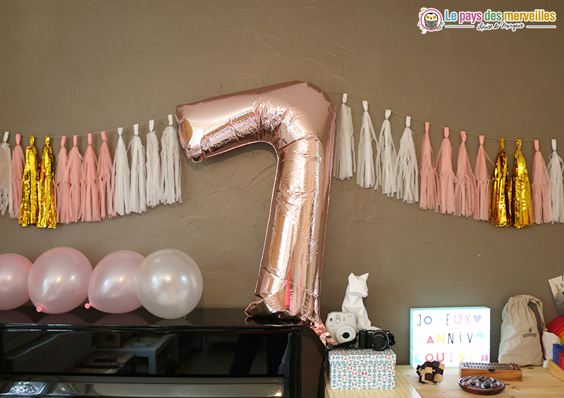 Décoration d'anniversaire fille 7 ans