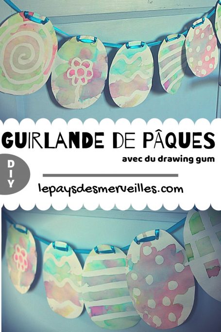 Guirlande de Pâques au drawing gum et à l'encre