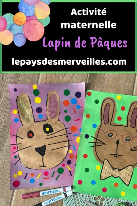 Activité maternelle lapin 