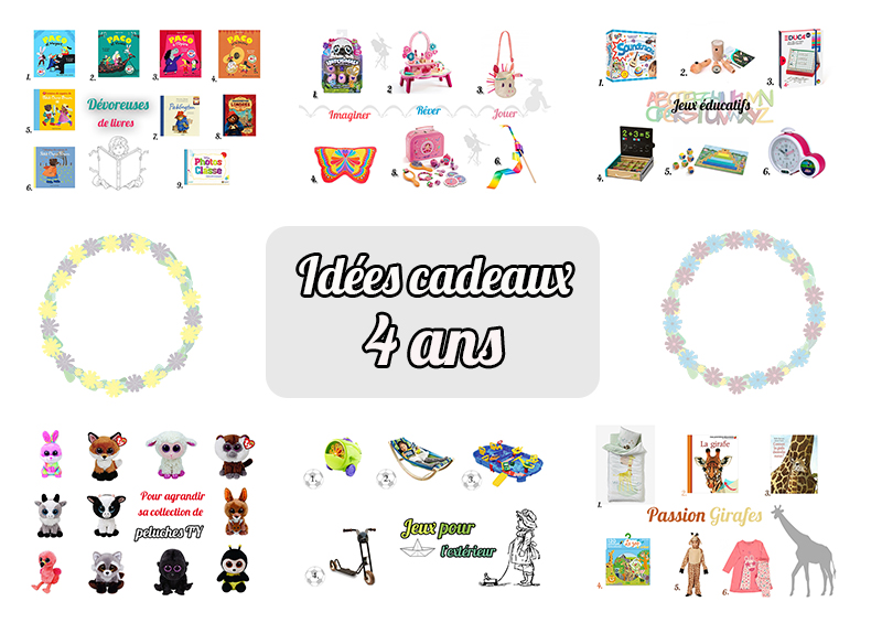 Idées de cadeaux 4 ans 