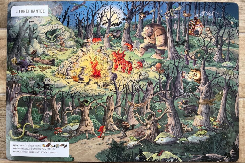cherche et trouve forêt hantée
