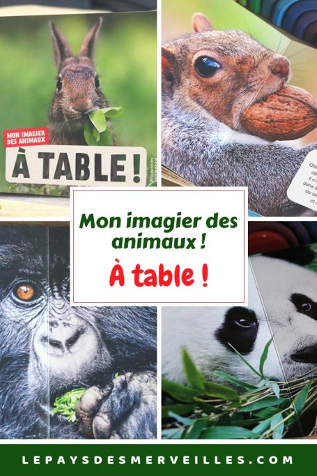 Mon imagier des animaux : À table ! 