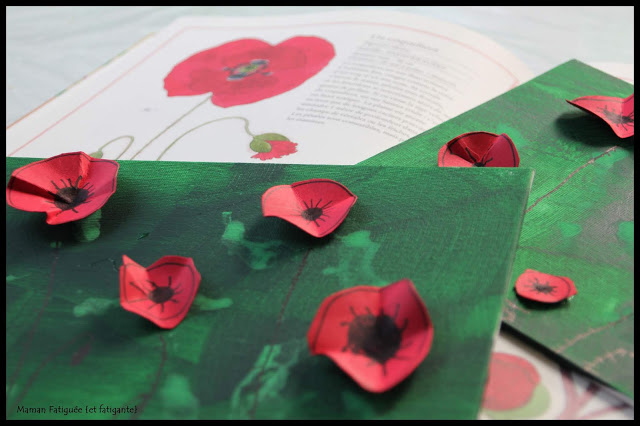 jardin de coquelicots en papier