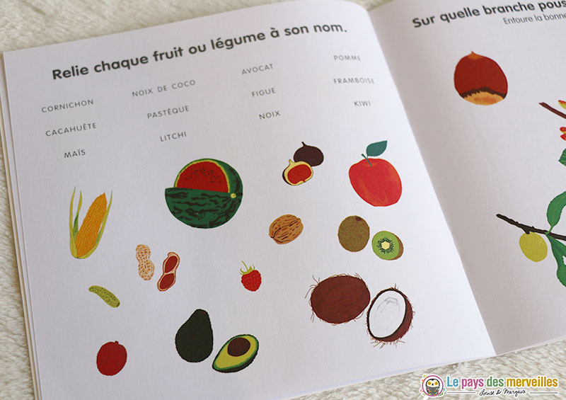 Jeu sur le thème des fruits et légumes