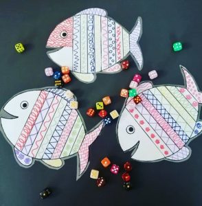 Jeu de graphisme poissons