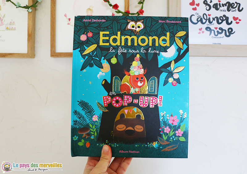 Couverture du livre Edmond la fête sous la lune en pop-up