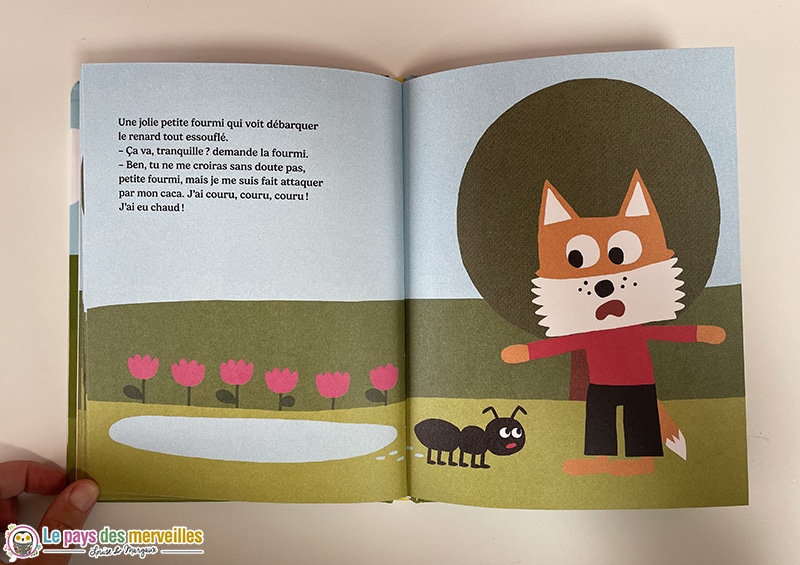 Illustrations du livre "L'incroyable petite histoire du renard, du caca et de la fourmi