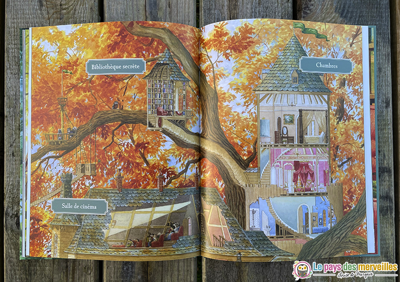 illustration cabane dans les arbres