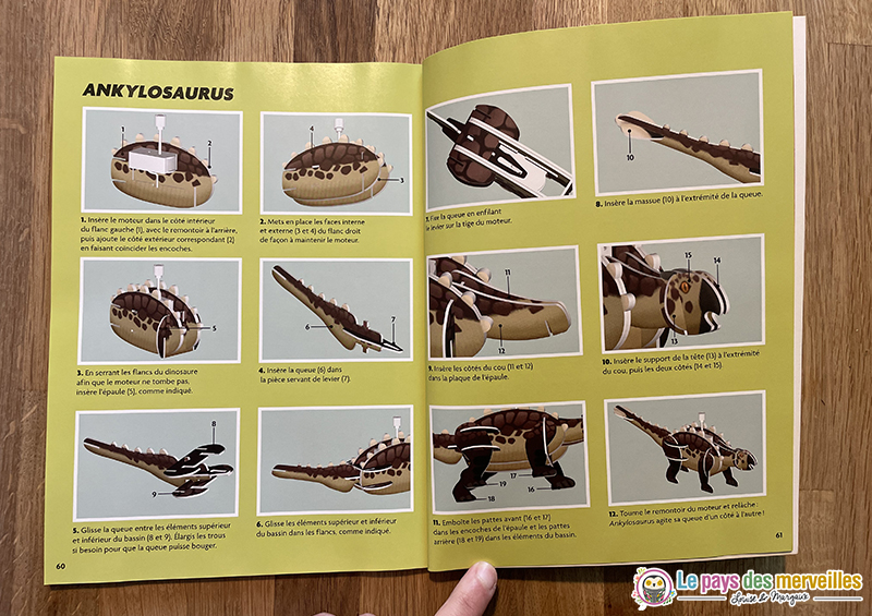 notice pour fabriquer une maquette motorisée d'ankylosaurus