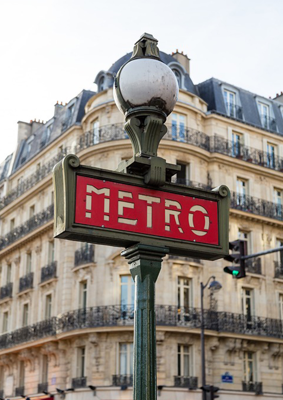 Panneau métro parisien