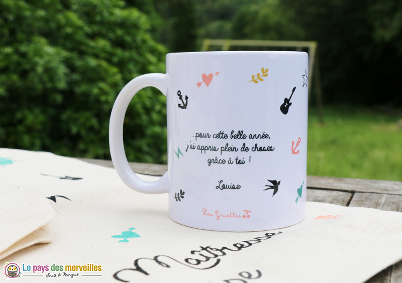 Tasse avec une phrase personnalisée