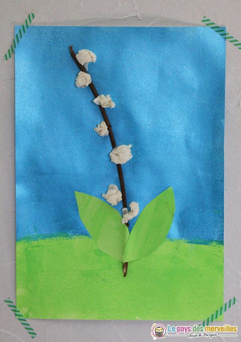 activité enfant muguet peinture et collage