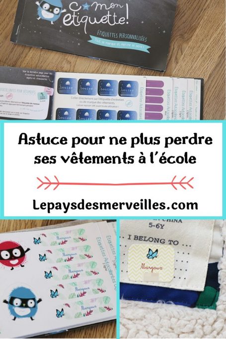 Pack d'étiquettes personnalisées pour l'école c-monetiquette 