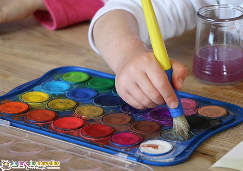 Palette de peinture aquarelle de la marque Giotto pour les enfants