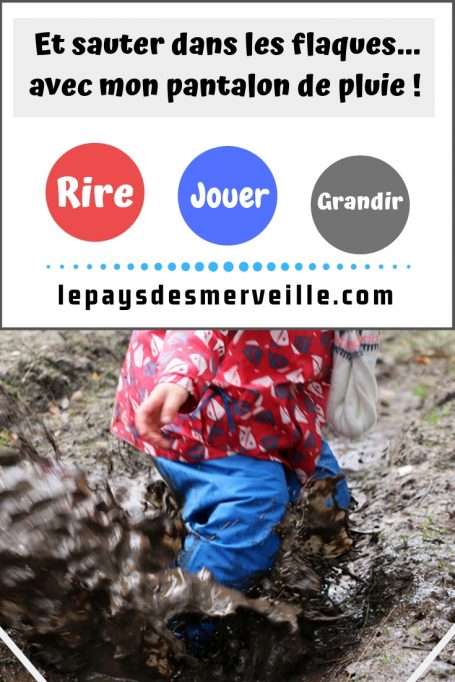 Pantalon imperméable pour les enfants les jours de pluie