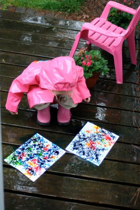 peindre sous la pluie