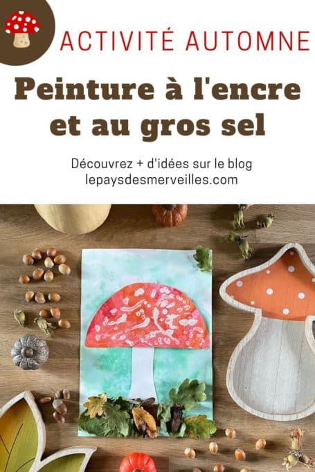 peinture encre et gros sel