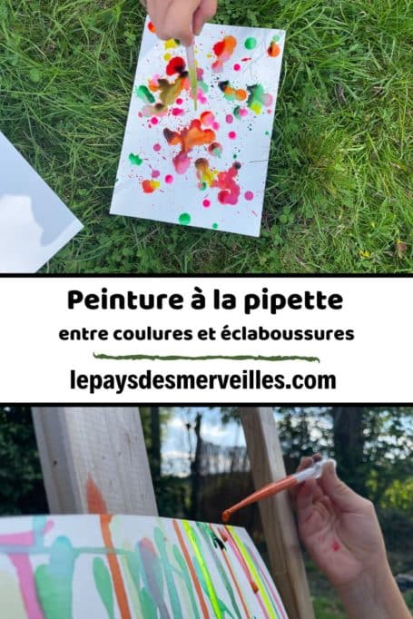 Coulures de peinture à la pipette