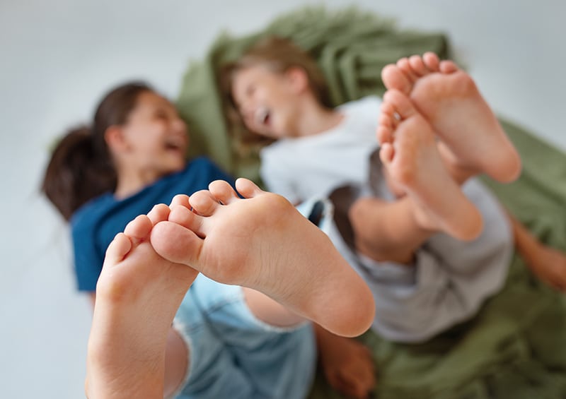 croissance des pieds des enfants 