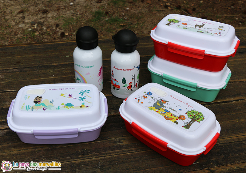 lunchboxes et gourdes personnalisées C-monetiquette