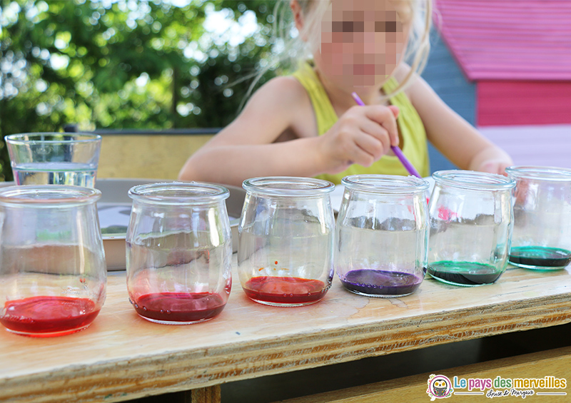 Récipients en verre pour encre à dessiner