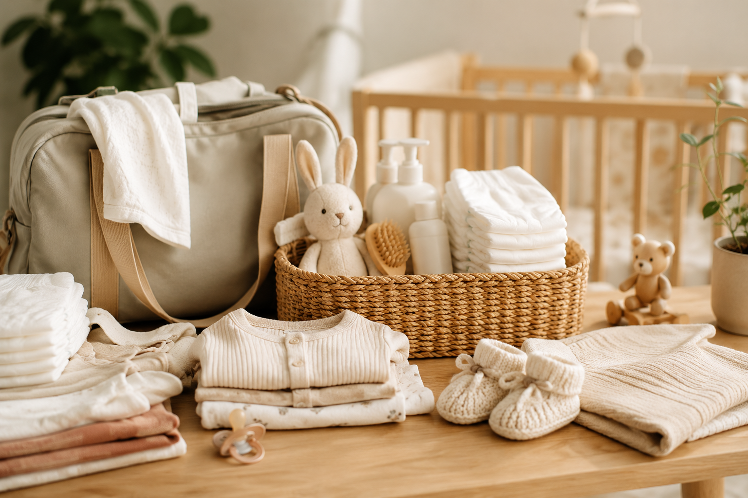 Check-list de naissance avec les indispensables pour préparer l'arrivée d'un bébé