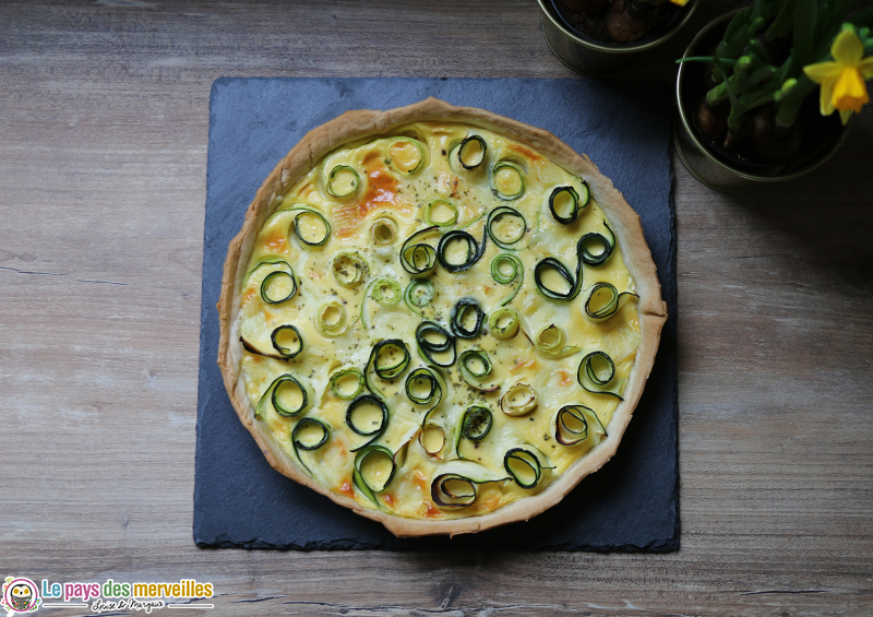 Recette de la quiche aux courgettes et au fromage de brebis