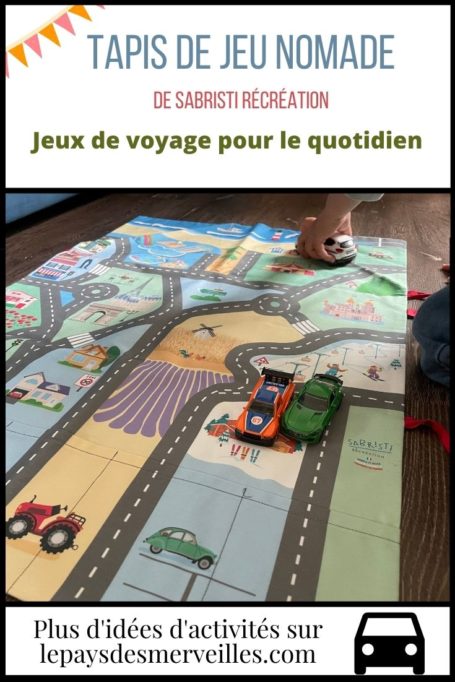 Tapis de jeu nomade et cahier de coloriage lavable