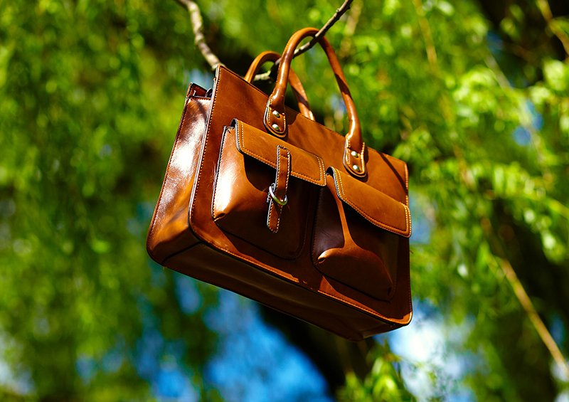 Sac de luxe en cuir marron