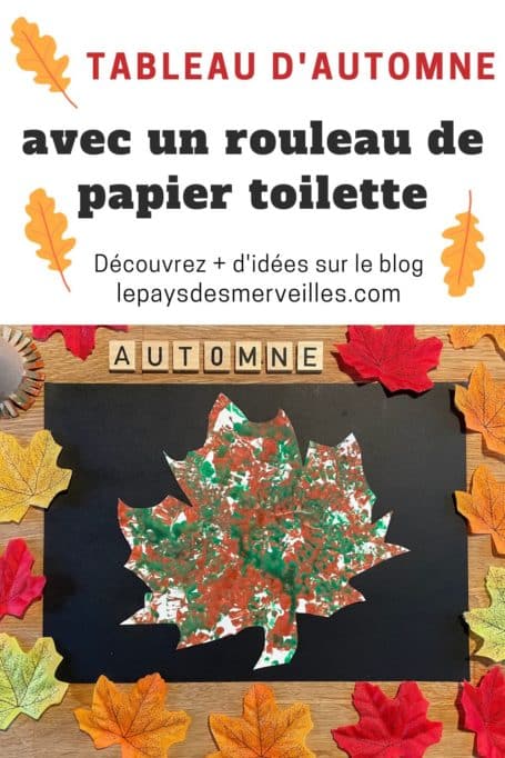 Tableau d'automne peint avec un rouleau de papier toilette 