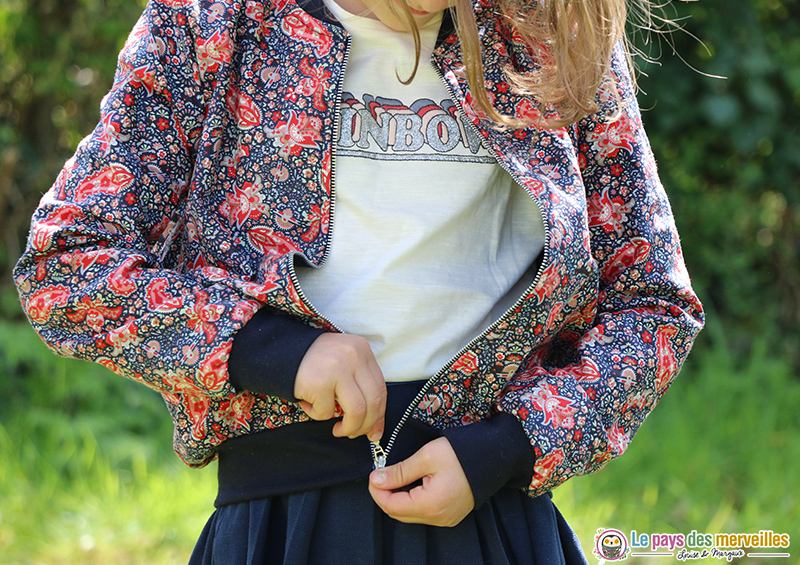 Veste fleuri fille