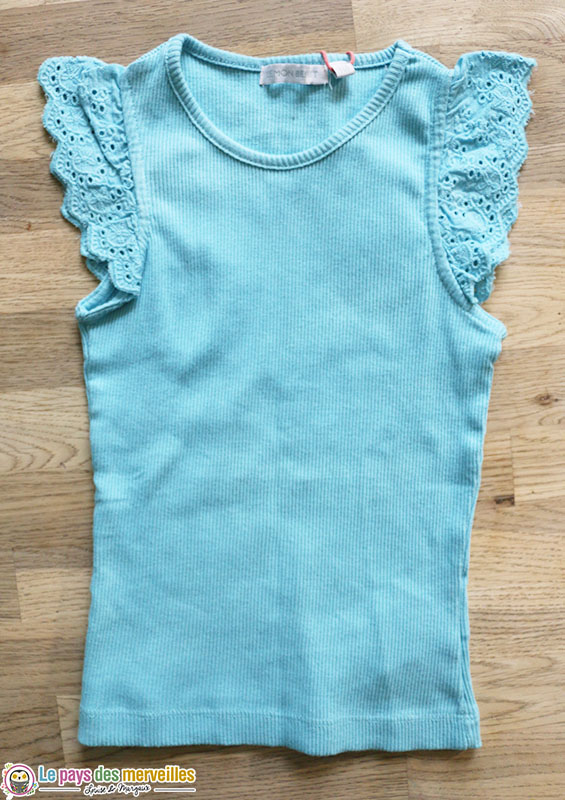 débardeur bleu fille