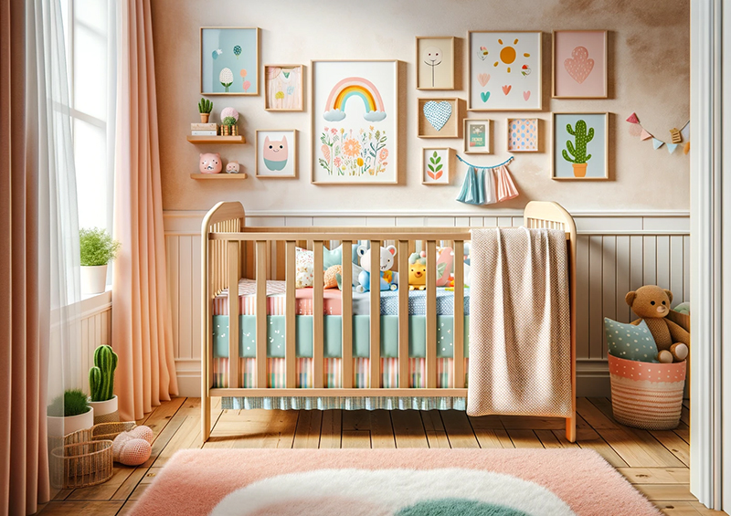 Douceur et couleurs : les berceaux au cœur de la chambre de bébé
