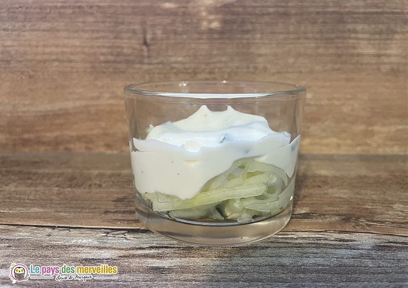 verrine concombre et crème