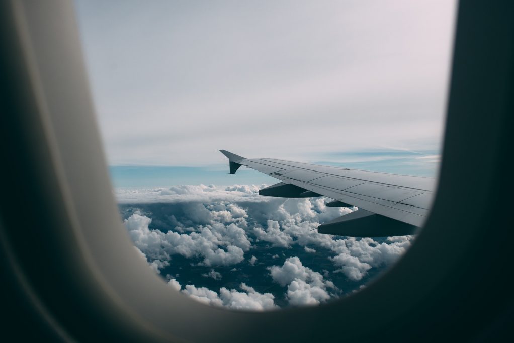 vue aérienne depuis un avion